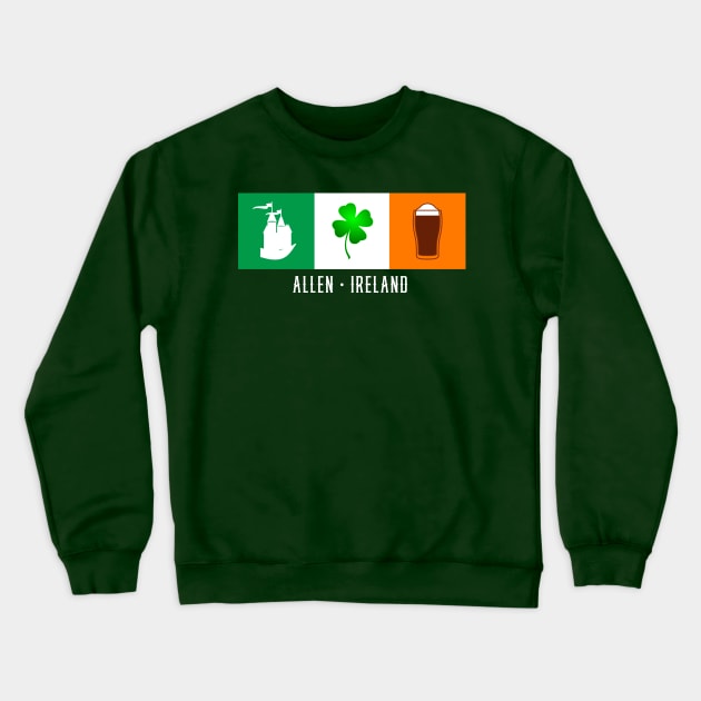 Allen Ireland, Gaelic - Irish Flag Crewneck Sweatshirt by Eire